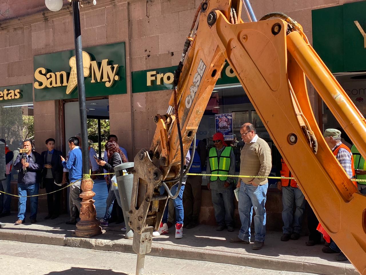 Arrancan trabajos de rehabilitación en calle del Centro Histórico de SLP