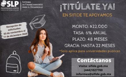Dará SIFIDE apoyo a estudiantes de escasos recursos mediante esquema de becas crédito