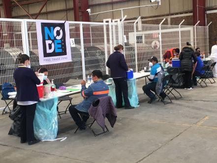 Abren módulo de vacunación en Node Park en la zona industrial de SLP