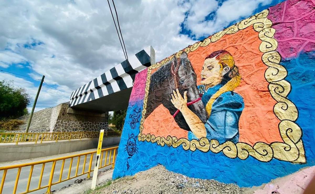 Pintan mural y crean corrido en honor a Erika Briones en Villa de Reyes