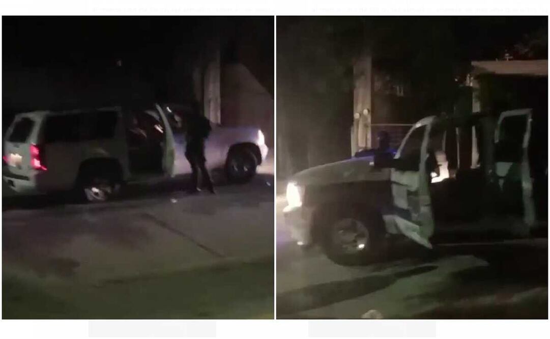 Reportan enfrentamiento entre civiles armados y agentes de seguridad en Ciudad Valles. Fotos: Capturas de video