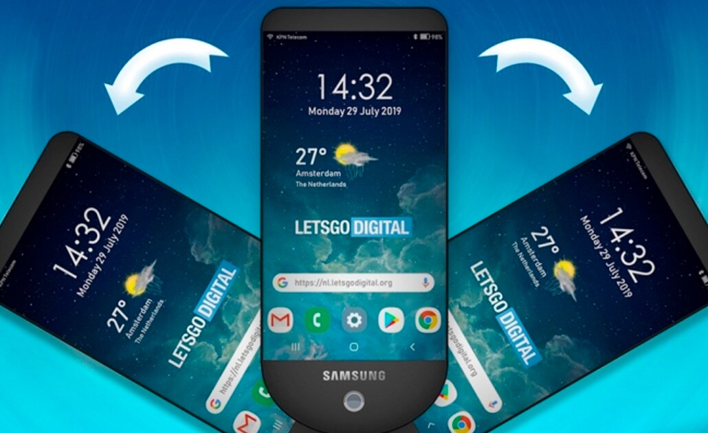 Samsung patenta pantalla para móviles que despliega más paneles en abanico