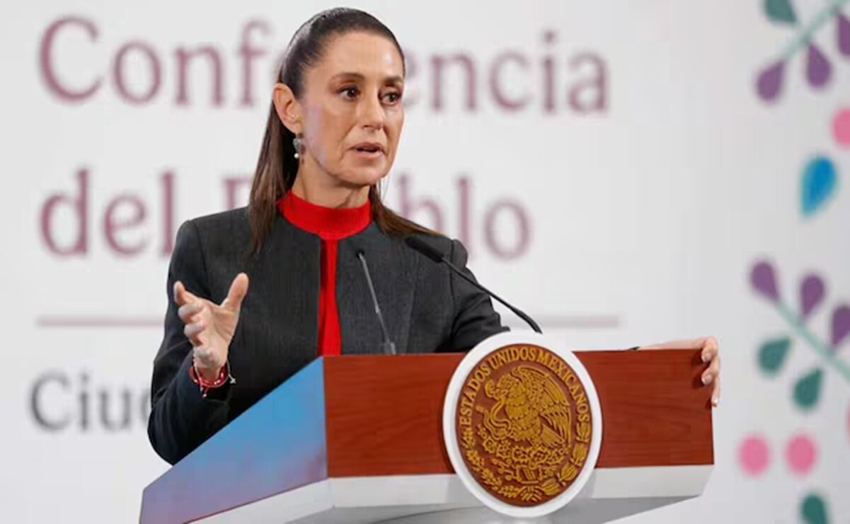 Claudia Sheinbaum habla sobre la imposición de aranceles. Foto: Diego Simón