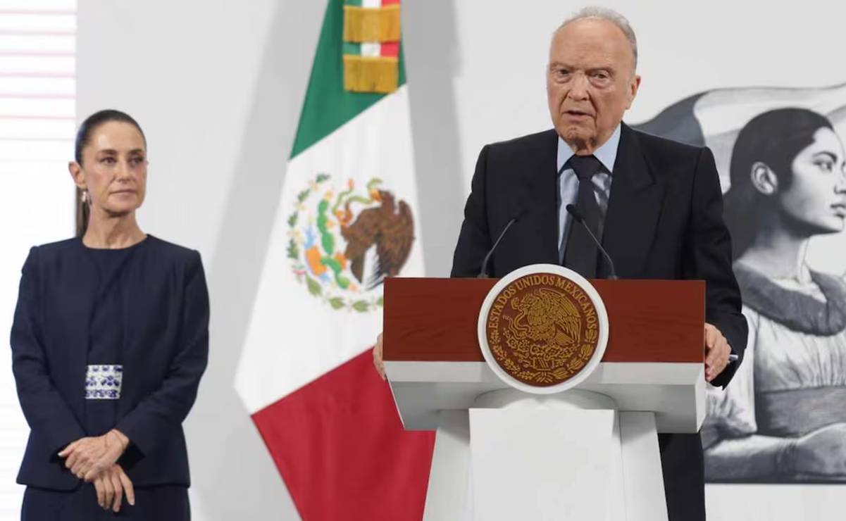 Alejandro Gertz Manero, titular de la FGR, durante la mañanera de este 8 de julio del 2025. Foto: Carlos Mejía / EL UNIVERSAL.