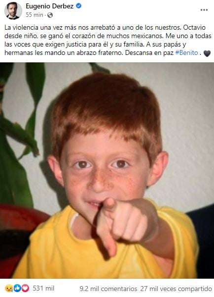La violencia nos arrebató a uno de los nuestros: Eugenio Derbez tras muerte de Octavio Ocaña