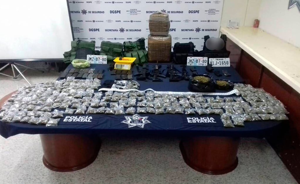 Aseguran armas y drogas en Villa de Reyes