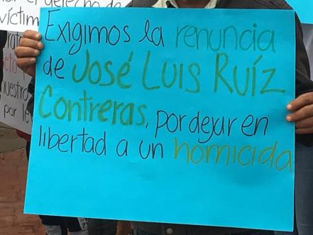 Juez deja en libertad a presunto homicida, acusan manifestantes