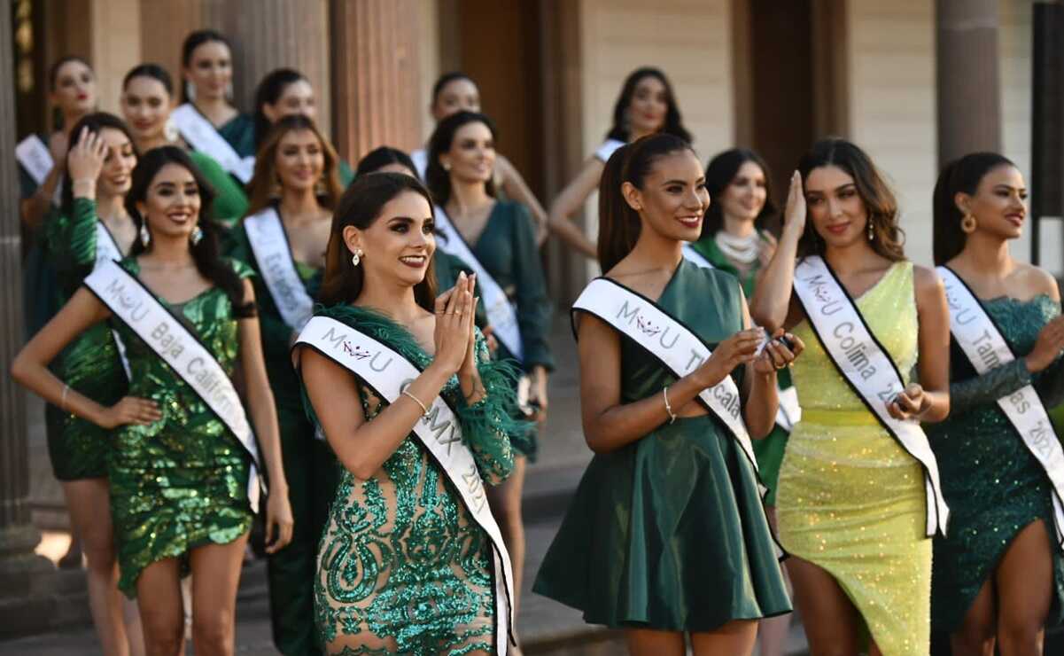 Las participantes de Mexicana Universal 2022 enviaron un mensaje en pro del cuidado del medio ambiente con pasarela de moda Ecofriendly. Foto: Especial