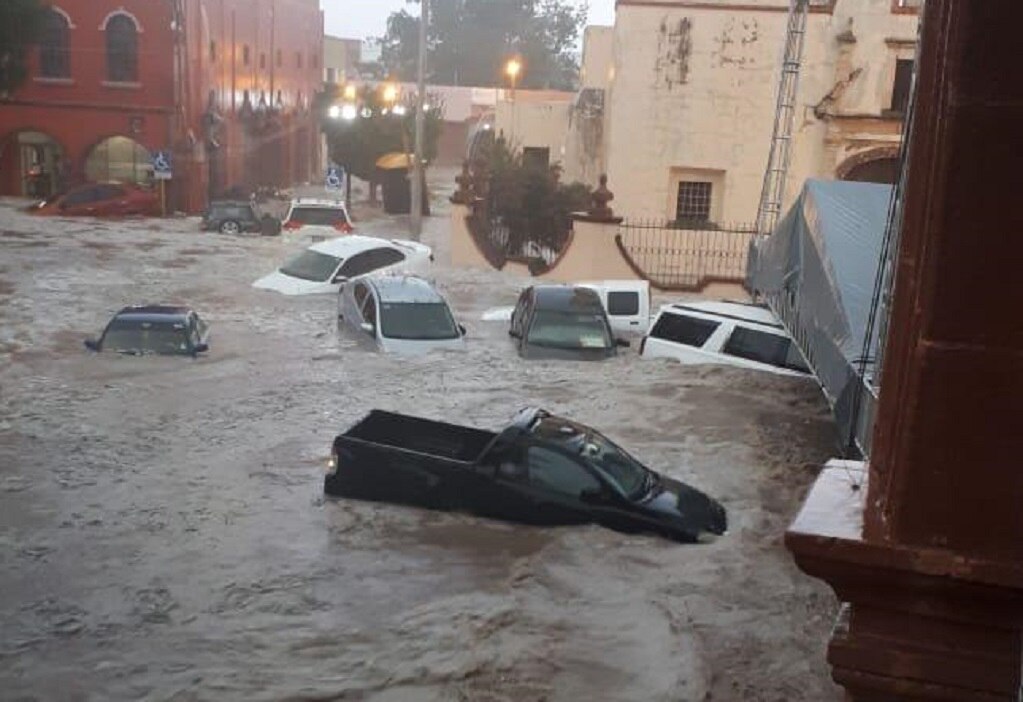 Atienden tromba que azotó a Matehuala