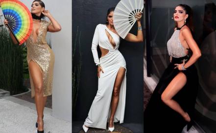 Medias de rejilla, escotes y minivestidos, los outfits con los que Ana Bárbara presume su figura en La Academia