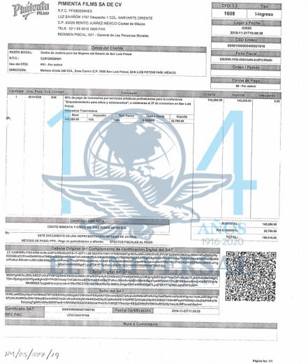 Conferencia de Yalitza Aparicio en SLP costó más de 300 mil pesos 