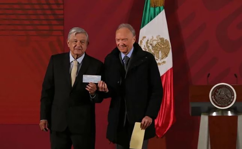 Entrega Gertz Manero dos mil mdp al Instituto para Devolver al Pueblo lo Robado