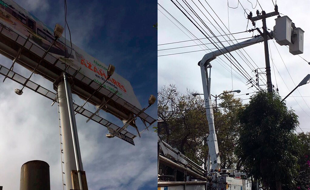 Autoridades atienden múltiples emergencias por fuertes vientos en SLP