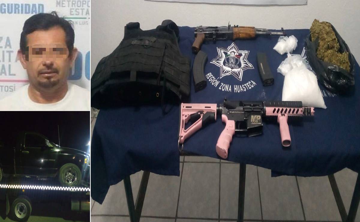 Policías de SLP capturan a presunto líder criminal en Tanquián de Escobedo