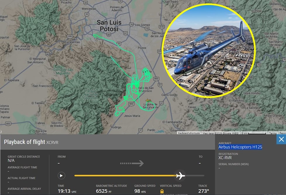 Captura tomada a “Flightradas24.com"