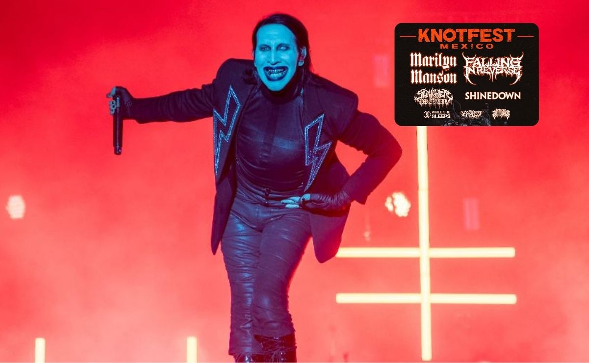 Manson vuelve a México para el Knotfest tras arrasar en la Fenapo 2025. Foto: fenapo.slp.gob.mx y Knotfest México