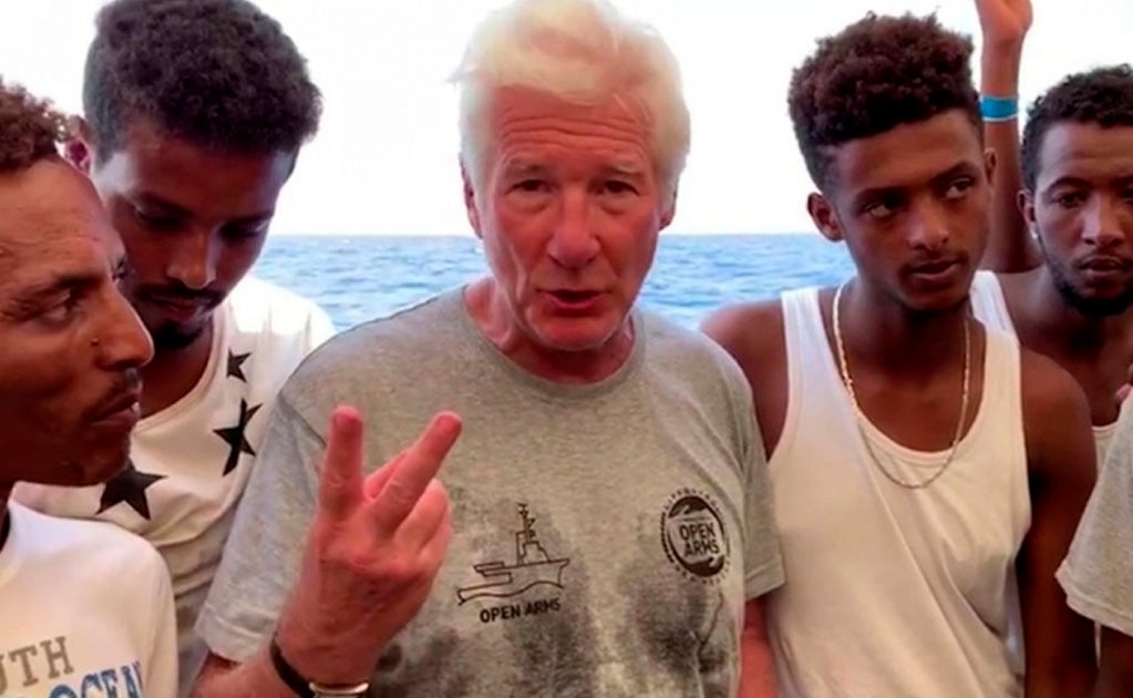 El combate de Richard Gere por un barco de migrantes en el Mediterráneo