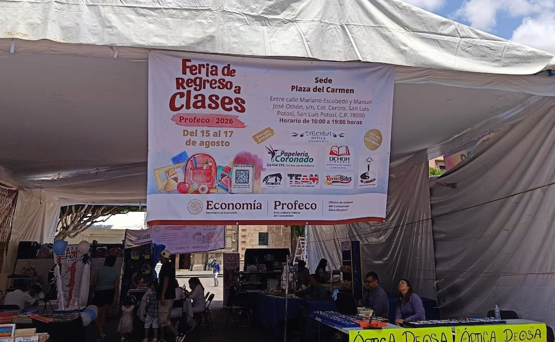 La Feria de Útiles Escolares de la Profeco en SLP quedó por debajo de las expectativas de los visitantes. Foto: Jazmín Ramírez