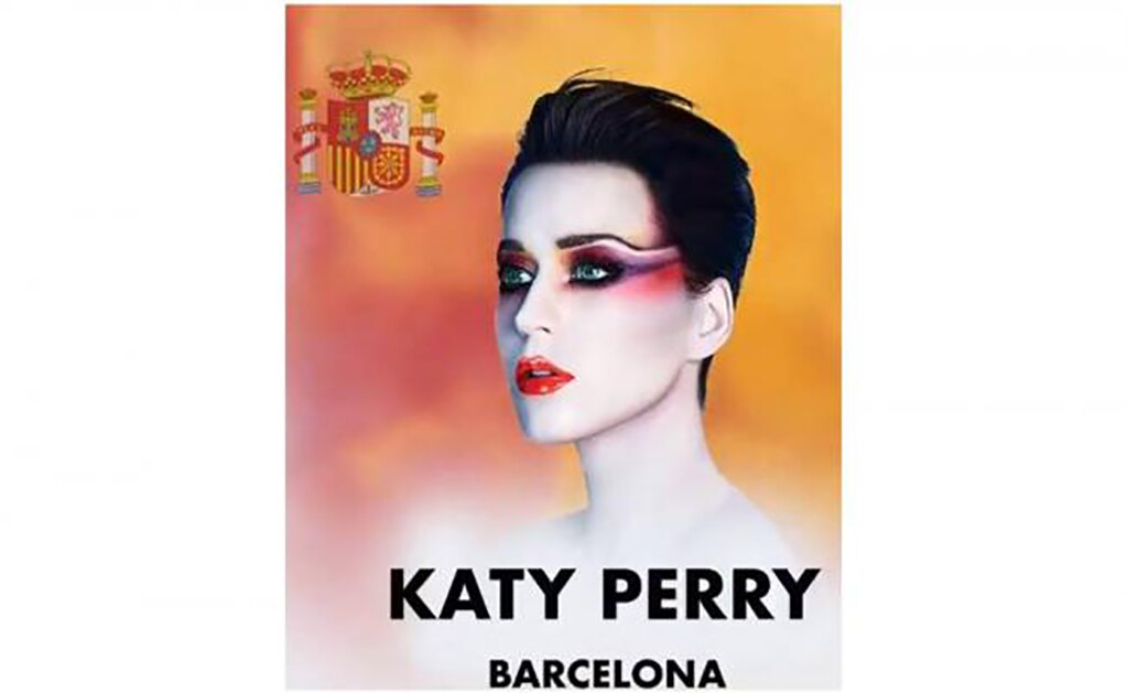 Rostro de Katy Perry en bandera de España causa polémica