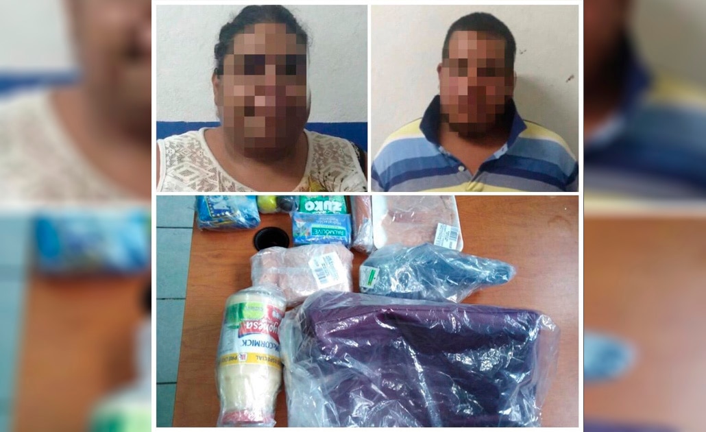 Detienen a pareja por robo en supermercado