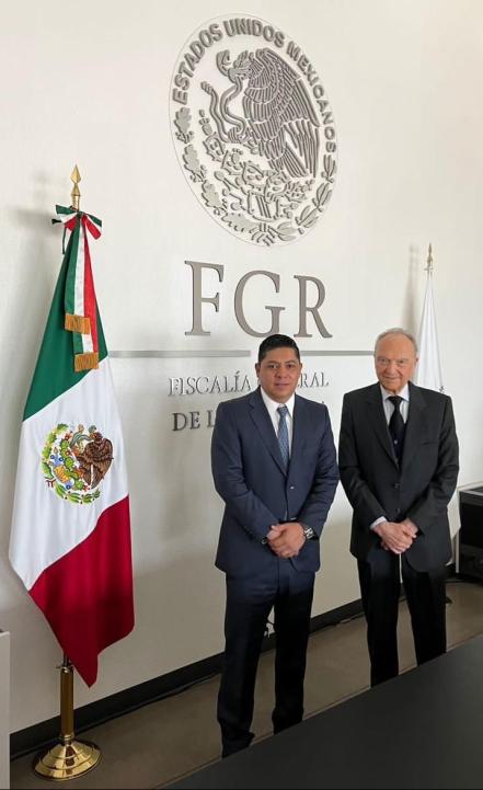 Gallardo y el fiscal Gertz Manero logran acuerdos en beneficio de la seguridad en SLP
