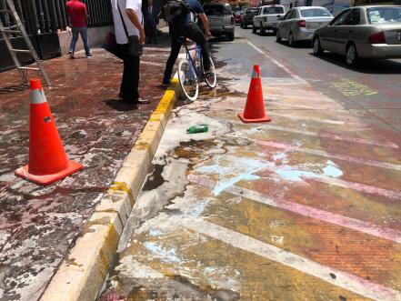 Limpian exigencias de seguridad de muros de la Fiscalía y Poder Legislativo 