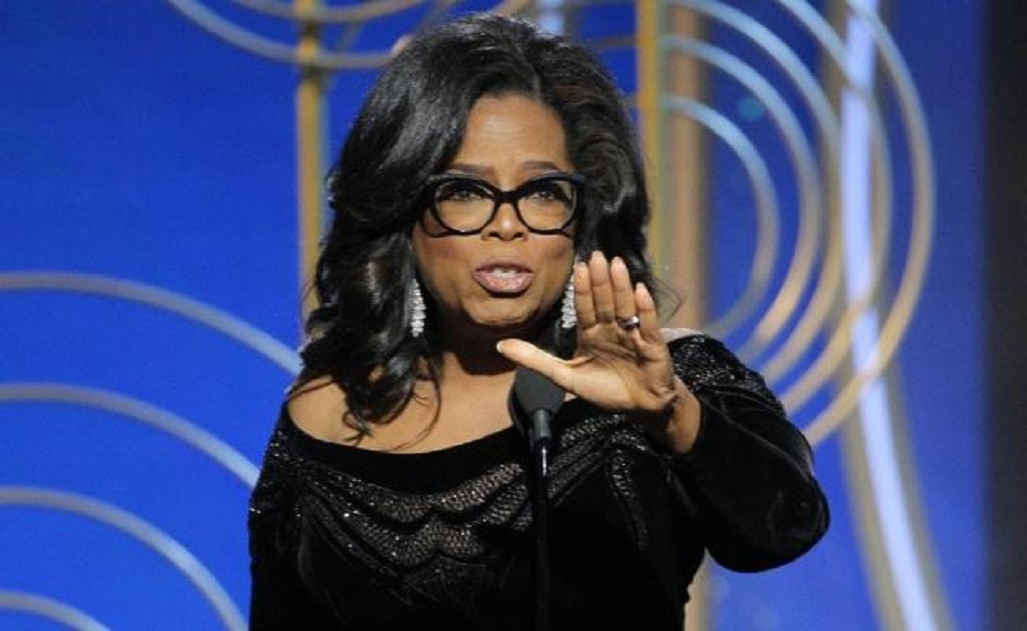 Oprah Winfrey recibe el premio Cecil B. DeMille a la trayectoria en la 75a entrega anual de los Globos de Oro Foto: (Paul Drinkwater/NBC vía AP)