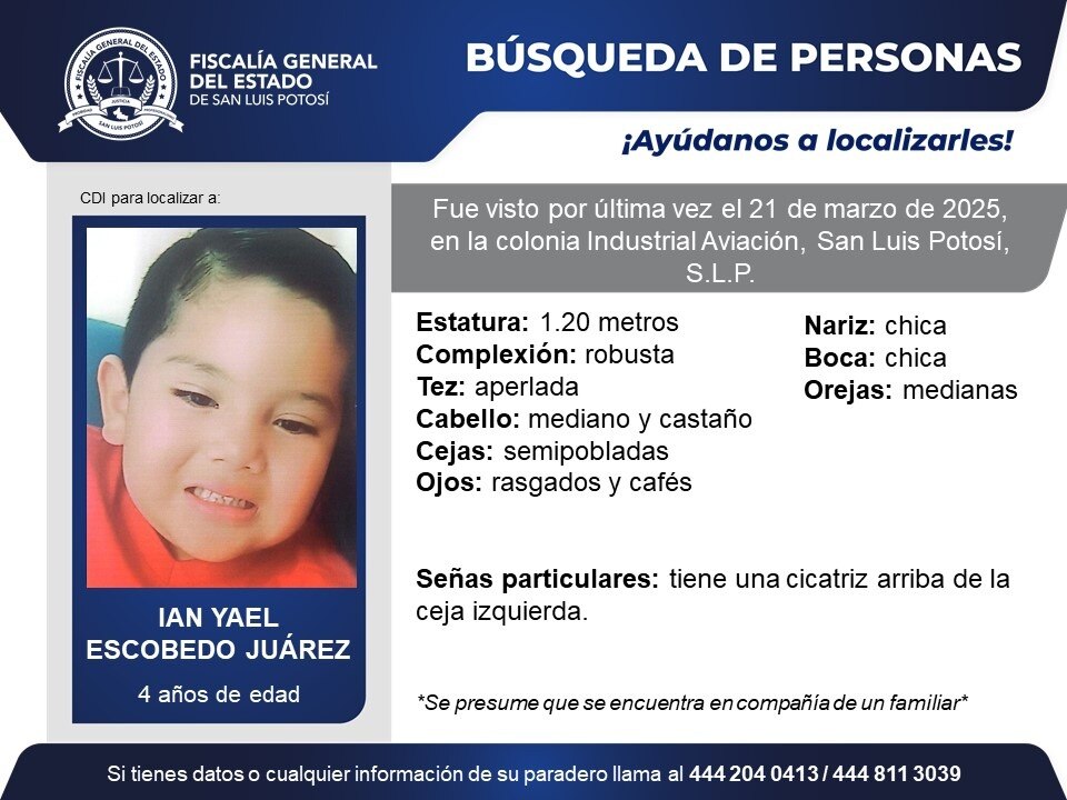 Ian Yael, menor no localizado