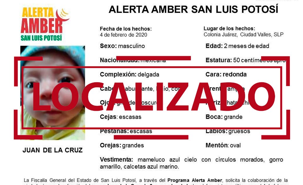 Localizan a bebé robado en Valles