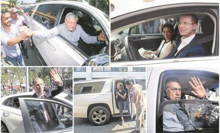 Híbridos, camionetas y un Jetta: así son los autos de los presidenciables