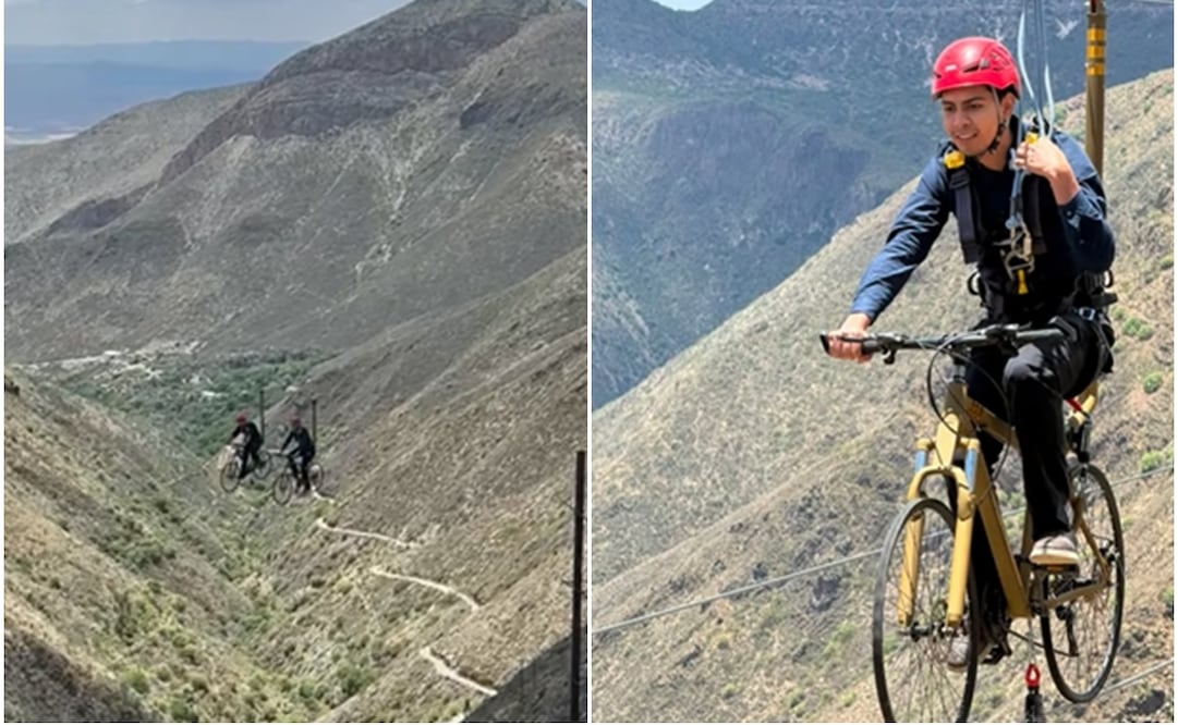 Sky Bike del hotel El Templo en en Real de Catorce. Foto: Captura de FB@Mágico, Real de Catorce