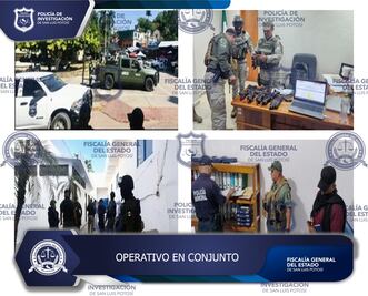 Detienen a seis policías durante operativos en comandancias municipales de SLP