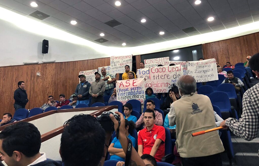 Habitantes de Villa de Zaragoza se manifiestan en Congreso