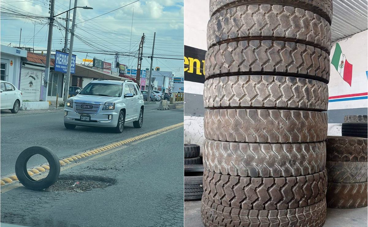Temporada de lluvias y baches en SLP, ¿cuánto cuesta reparar una llanta dañada?