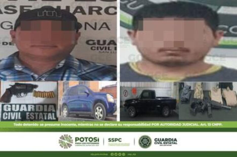 Detienen a cuatro presuntos objetivos criminales en SLP