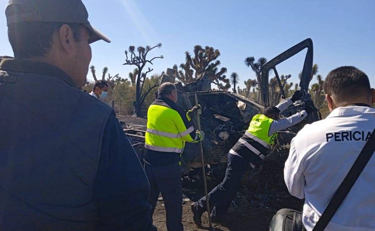 Muere conductor de pipa cargada de diésel que explotó en carretera SLP-Matehuala