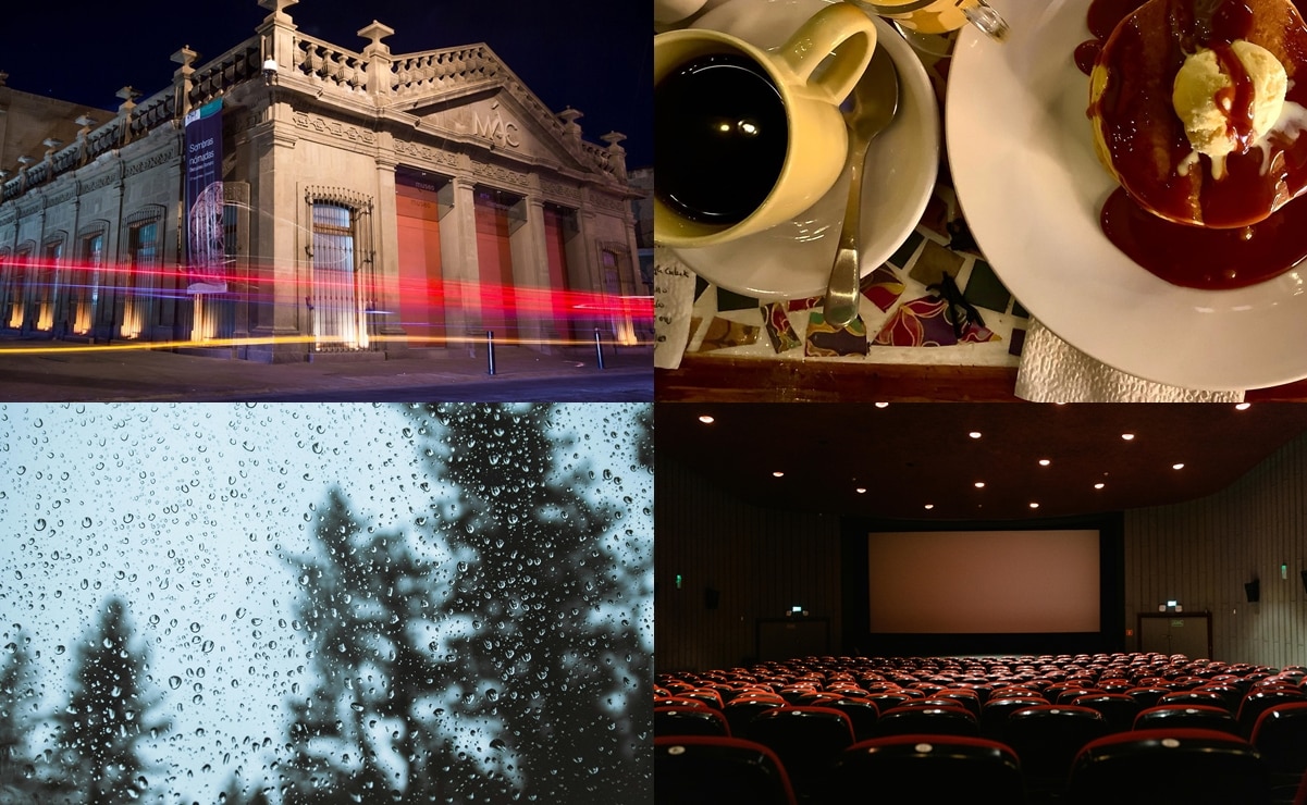 Qué hacer en SLP en días lluviosos. Fotos: Pexels,  Sam Willis y Tima Miroshnichenko, macsanluispotosi. com y Petit Bistro & Café, FB