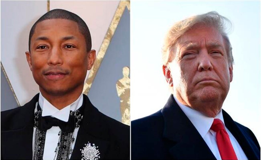 Pharrell Williams niega a Donald Trump uso de su tema "Happy"