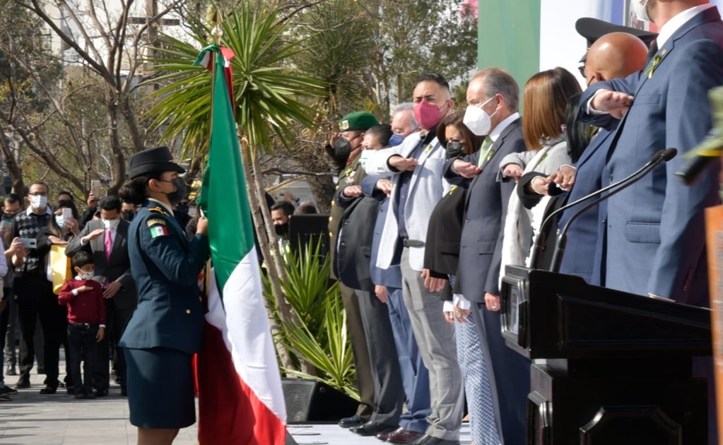 Realizan acto conmemorativo por el 81 aniversario del Día de la Bandera en San Luis Potosí