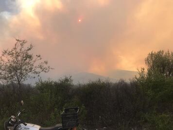 Incendio forestal fuera de control en Matehuala 