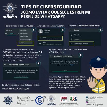 Ahora, SSP en SLP te explica cómo evitar el “secuestro” de tu perfil de WhatsApp
