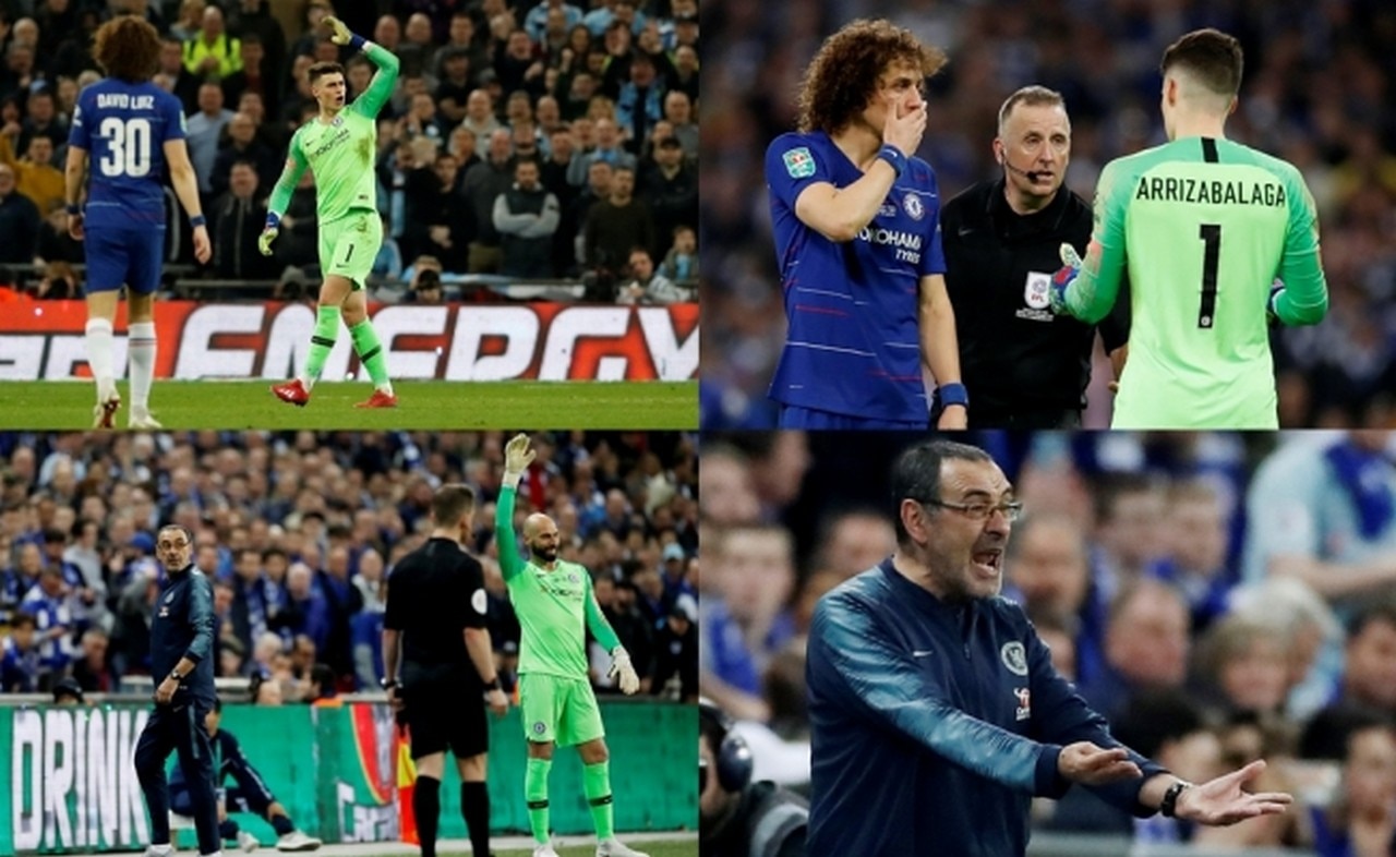  Portero del Chelsea no quiso salir de cambio y provoca furia del técnico