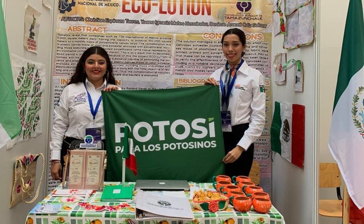 Desarrollan potosinas sustancia para eliminar tinta de envolturas; presenta su proyecto en Rumania 