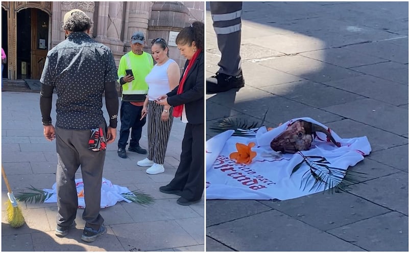 ¿Ofrenda satánica? Encuentran cabeza de chivo afuera del Santuario de Guadalupe de SLP en pleno Viernes Santo