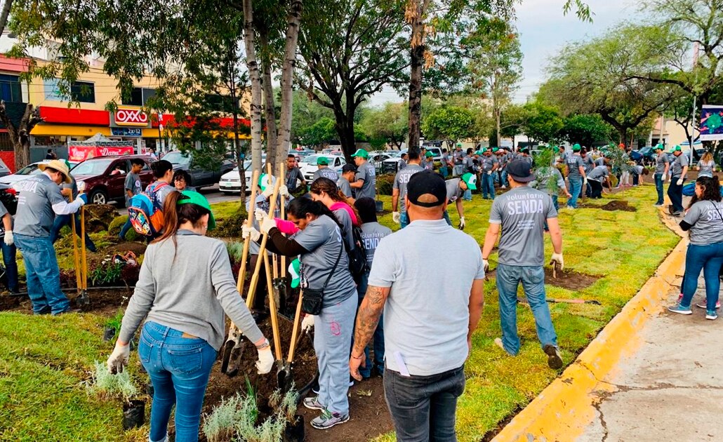 Grupo Senda y gobierno municipal rehabilitan Glorieta Revolución