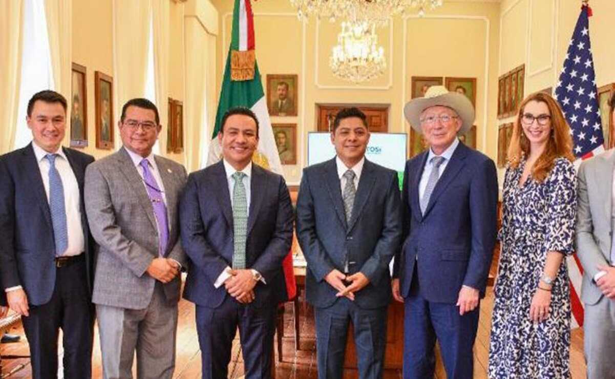 Guardia Civil ha fortalecido la seguridad en SLP, asegura Guzmar González a embajador de EU