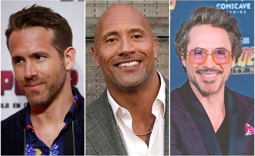 Ryan Reynolds, "La Roca" y Downey Jr., los sueldos más altos del cine en 2019