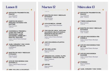 Programa completo del Festival San Luis en Primavera 2022