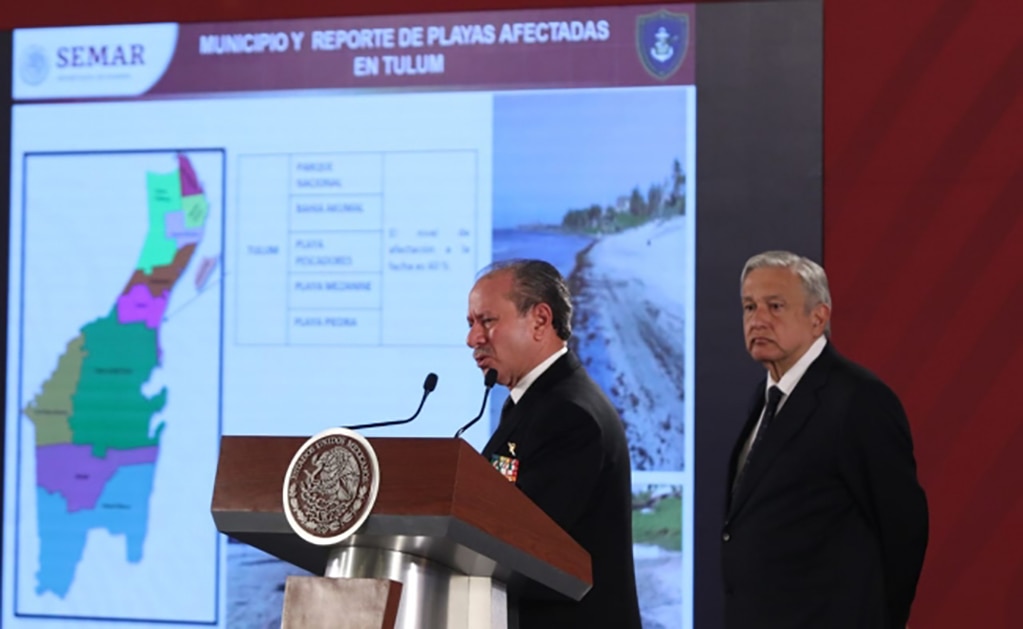 Marina: se han recolectado 57 mil 603 toneladas de sargazo en Q. Roo