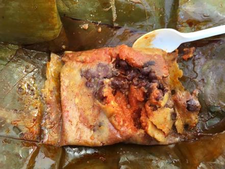 Tamales 'chilpanados' de puerco con sarabando, herencia de María Vicenta en la Huasteca potosina